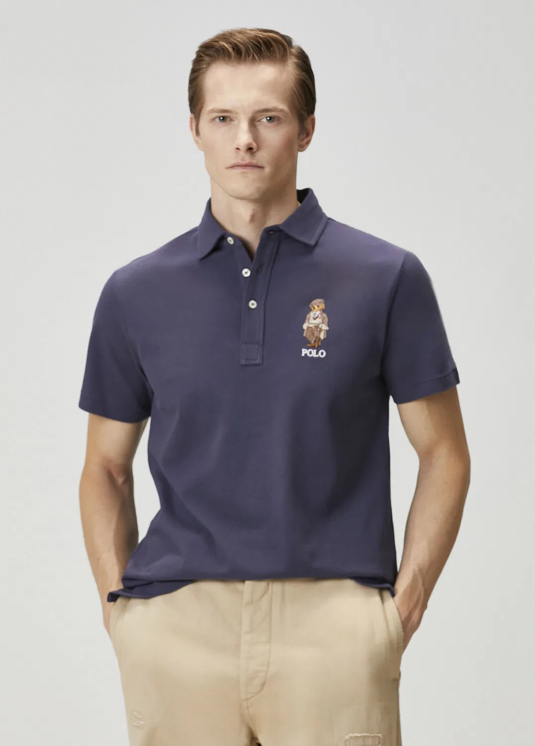 Polo Ralph Lauren поло с вышитым логотипом, синий