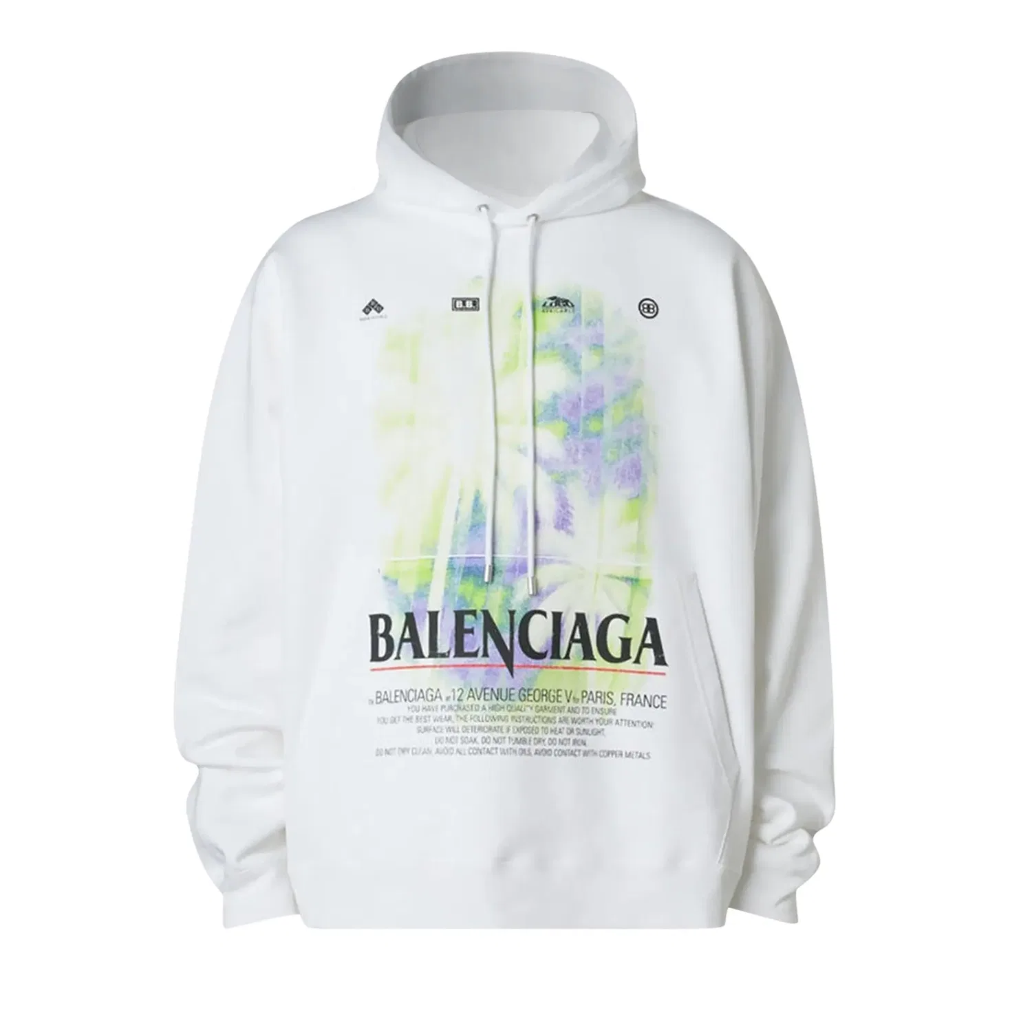 Худи Balenciaga Oversized, белый