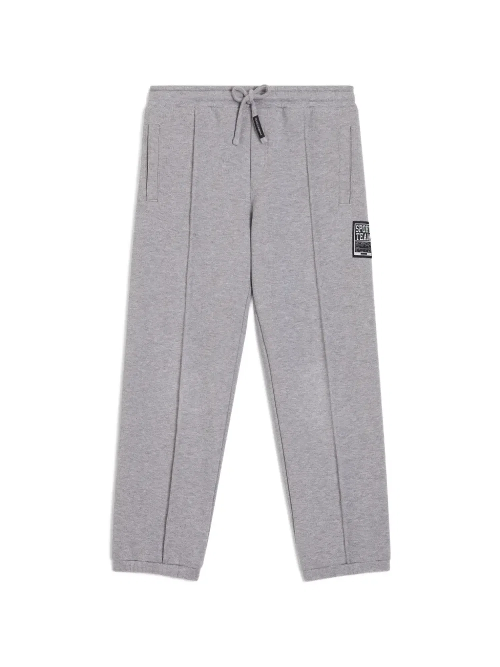 Флисовые брюки с логотипом Dolce & Gabbana Kids, серый