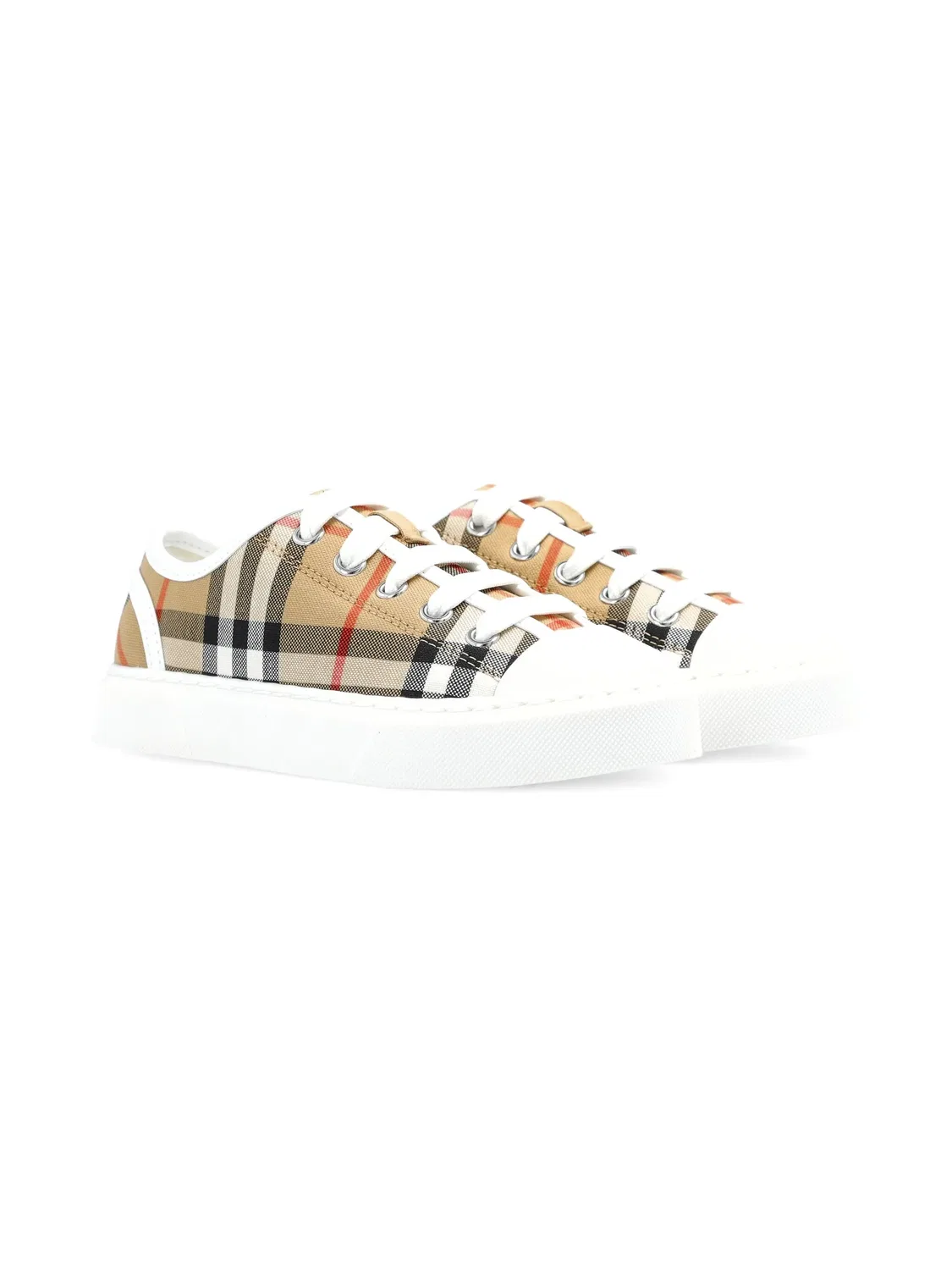 Кроссовки в винтажной клетке Burberry, нейтральные