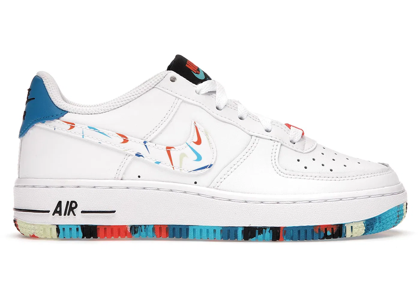 Детские кроссовки Lifestyle с разноцветными элементами Nike Air Force 1 Low, White/Multicolor