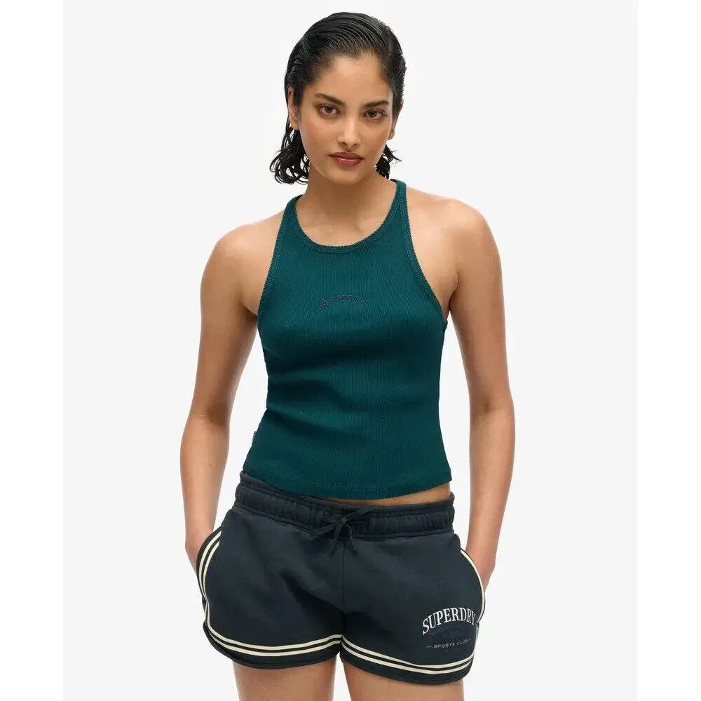 Женский топ без рукавов Racerback Essential Superdry, Зеленый — фото 3