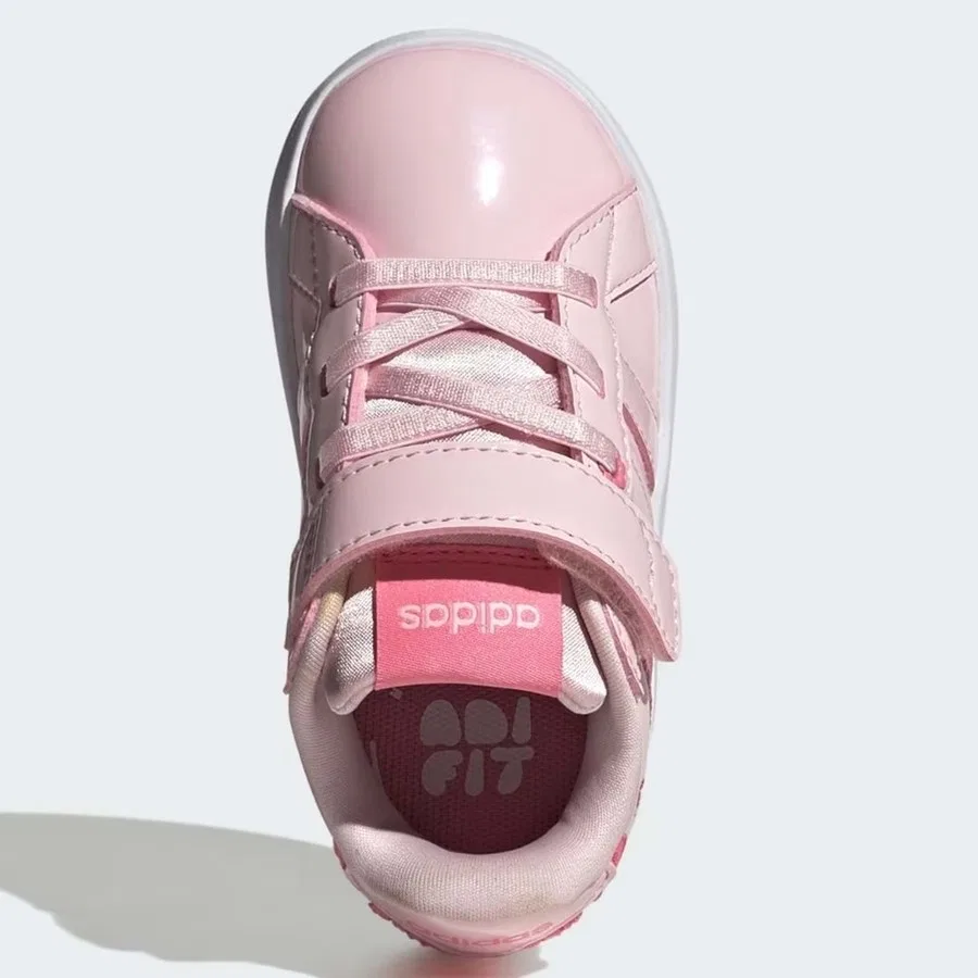 Детские спортивные кроссовки с ортопедической стелькой Grand Court 3.0 Gırls El I adidas, Розовый — фото 3