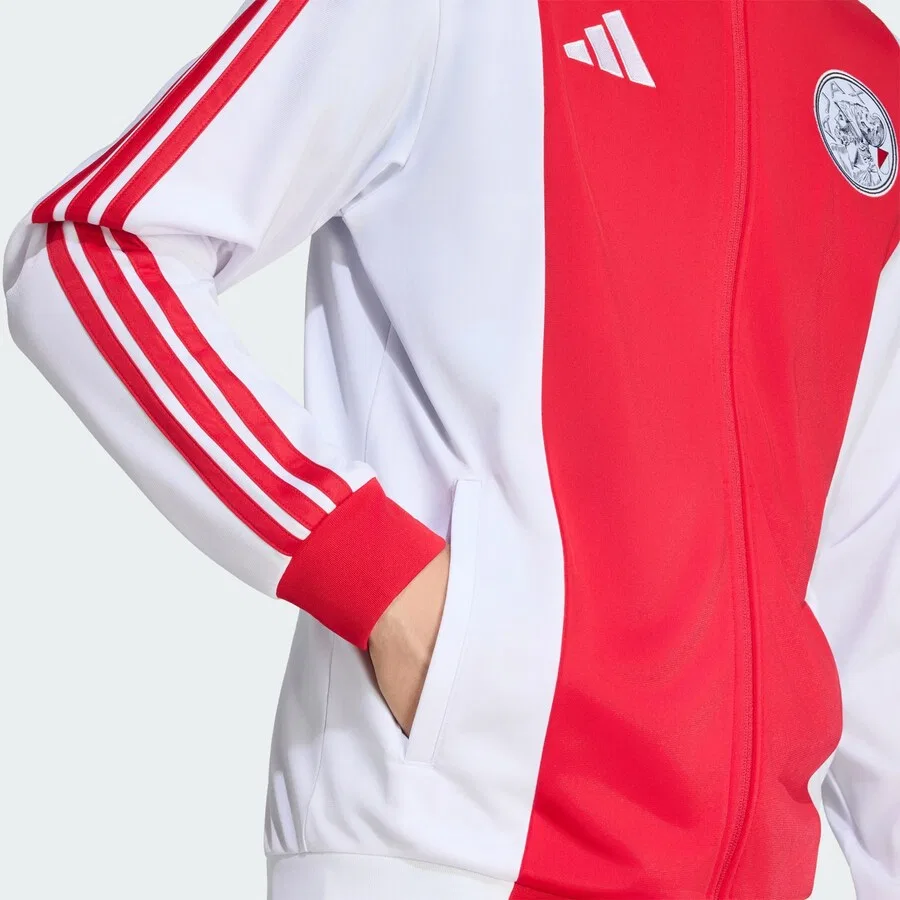 Тренировочная куртка ADIDAS PERFORMANCE 'Ajax DNA' белого цвета — фото 4