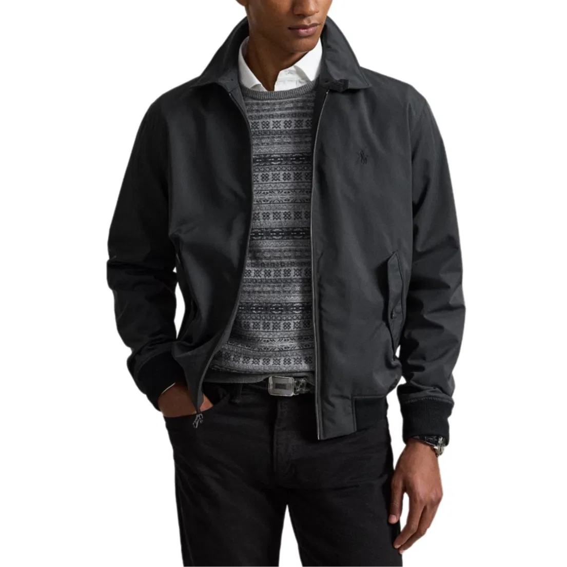 Мужская куртка с лацканами Polo Ralph Lauren, Black — фото 3