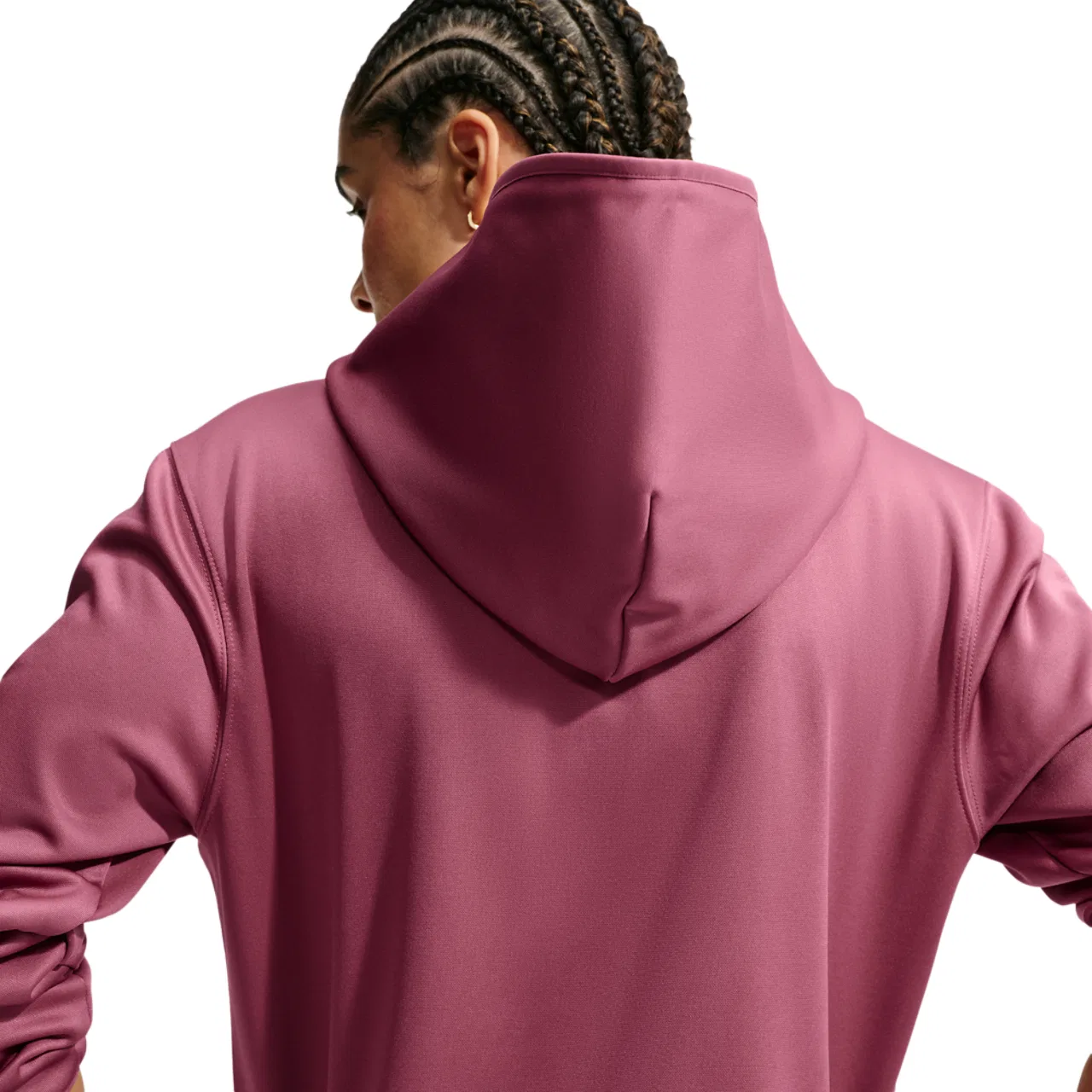 Женское худи на молнии с флисом средней плотности Therma-FIT Studio Fleece Sport Nike, Pink Smoke/White — фото 2