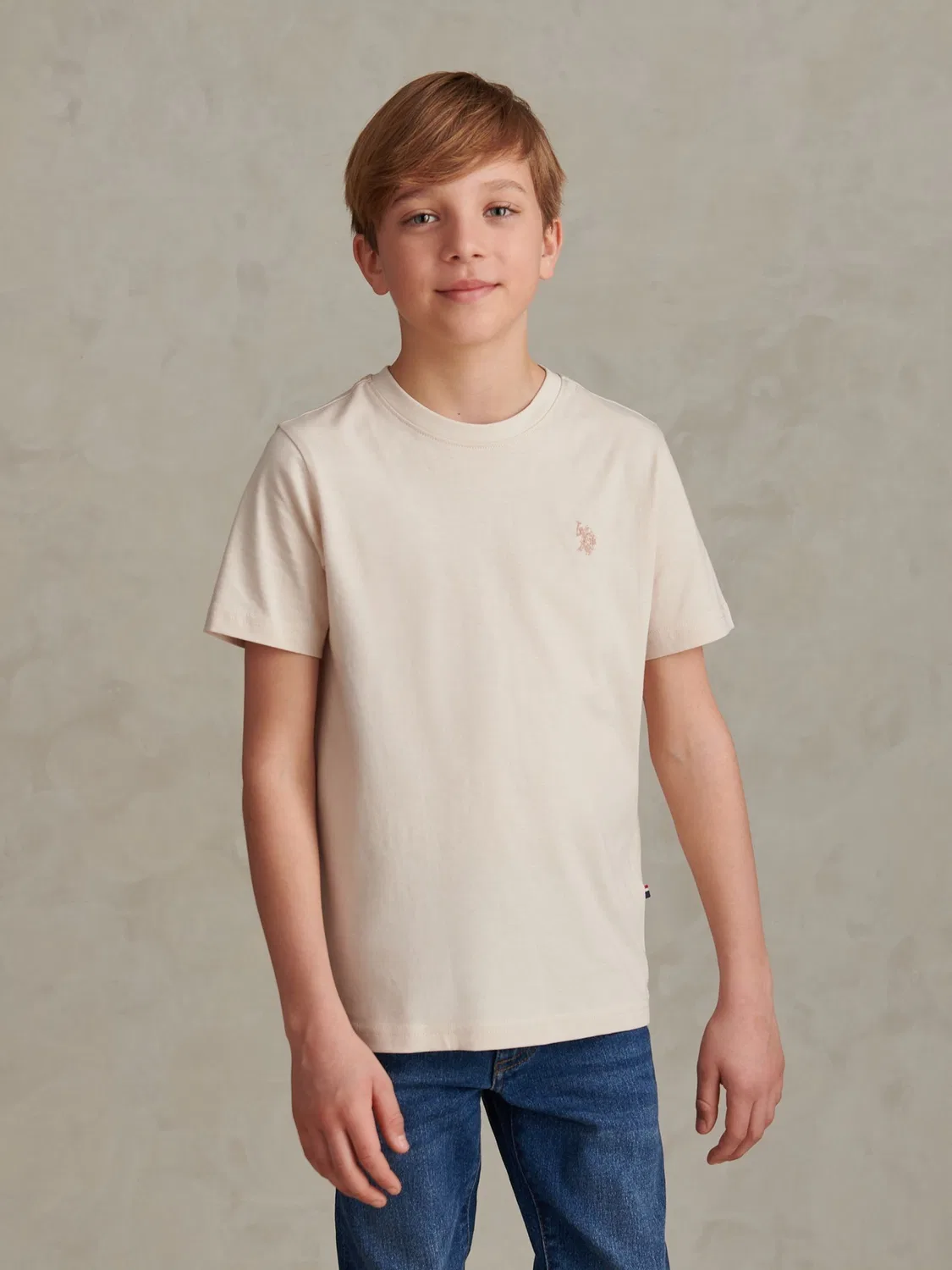 Футболка с текстурой U.S. Polo Assn., Natural