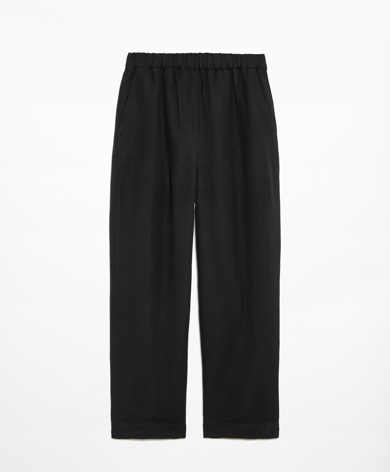 

Брюки Oysho Slim Fit With Linen, черный