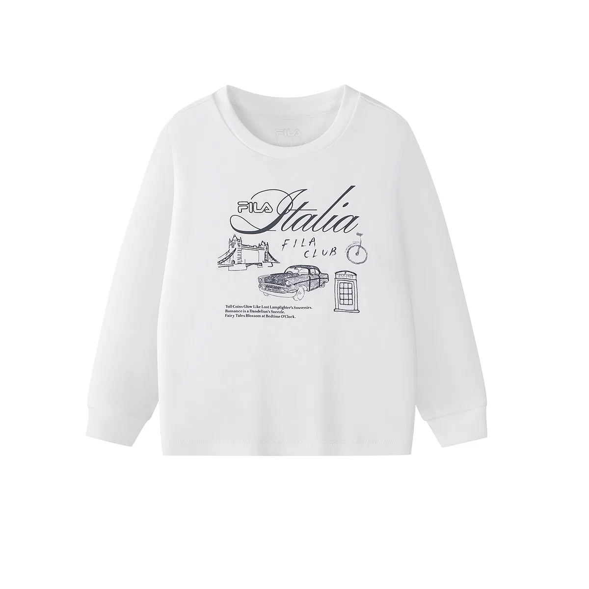 Детская футболка с круглым вырезом, стандартный крой, T Shirts Crew Neck Thin Stretch, FILA KIDS
