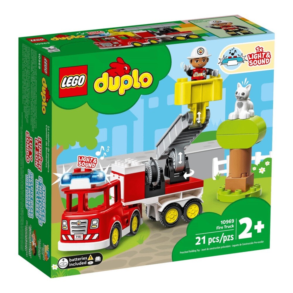 Конструктор LEGO DUPLO 10969 Пожарная машина с мигалкой — фото 2