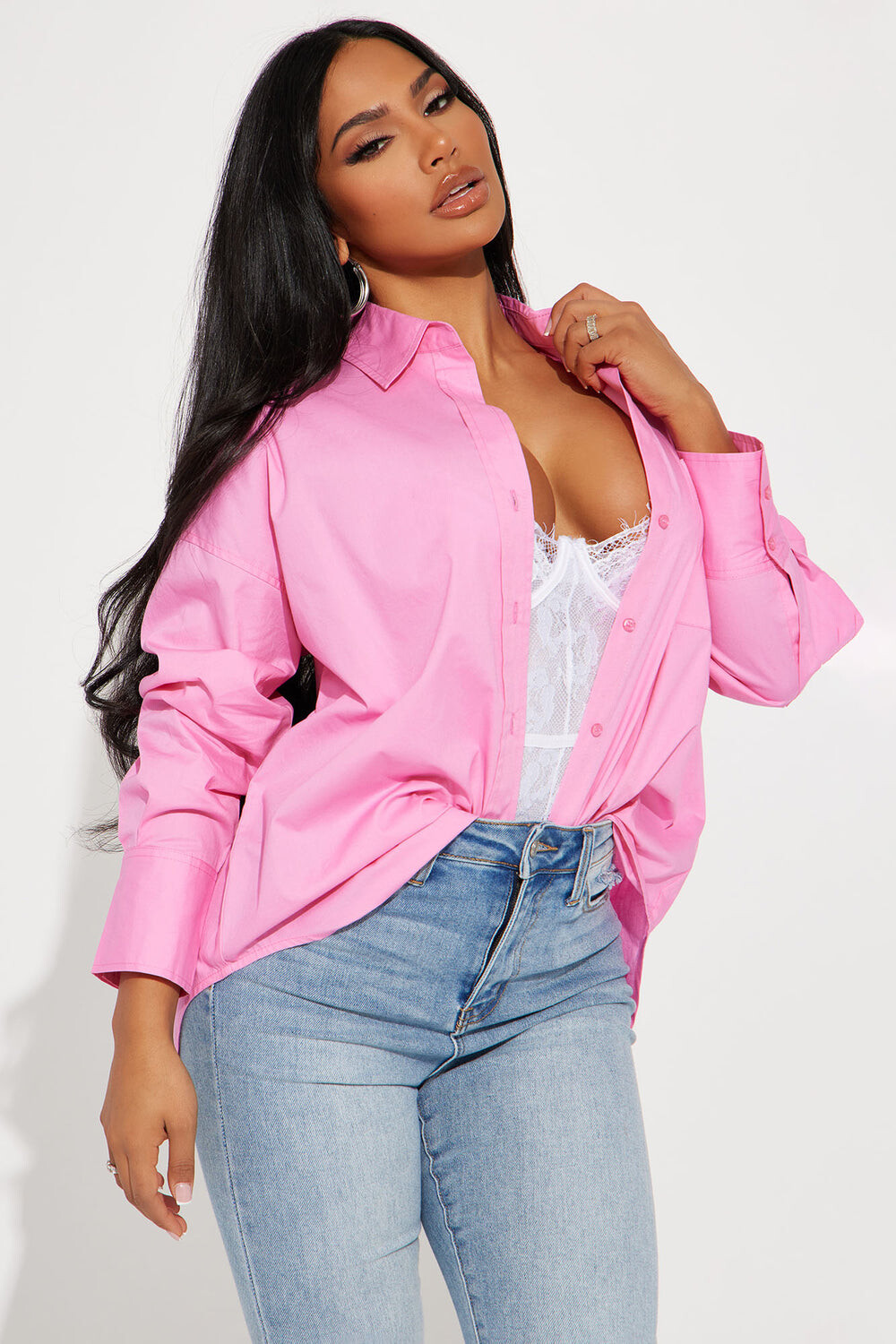 

Рубашка Fashion Nova IT10773, розовый