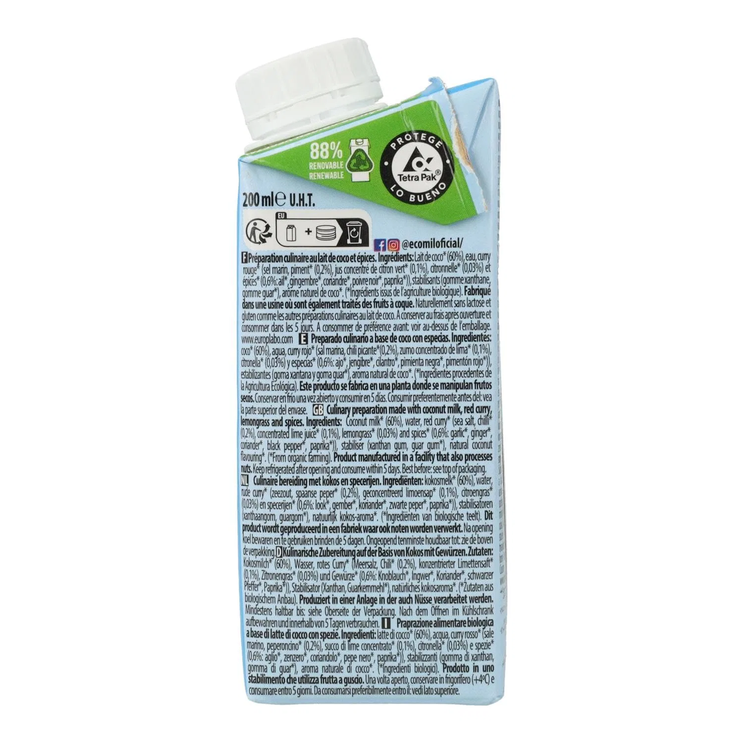 Крем Ecomil Coconut, 200 мл — фото 2