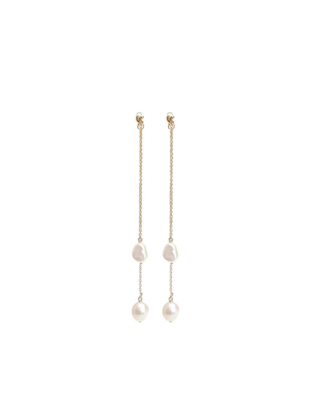 

Серьги-подвески с жемчугом GOLDEN GOOSE, золотой