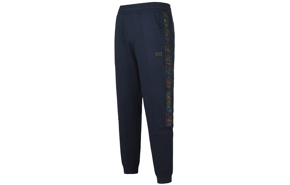 EMPORIO ARMANI Вязаные спортивные штаны мужские marine blue — фото 4