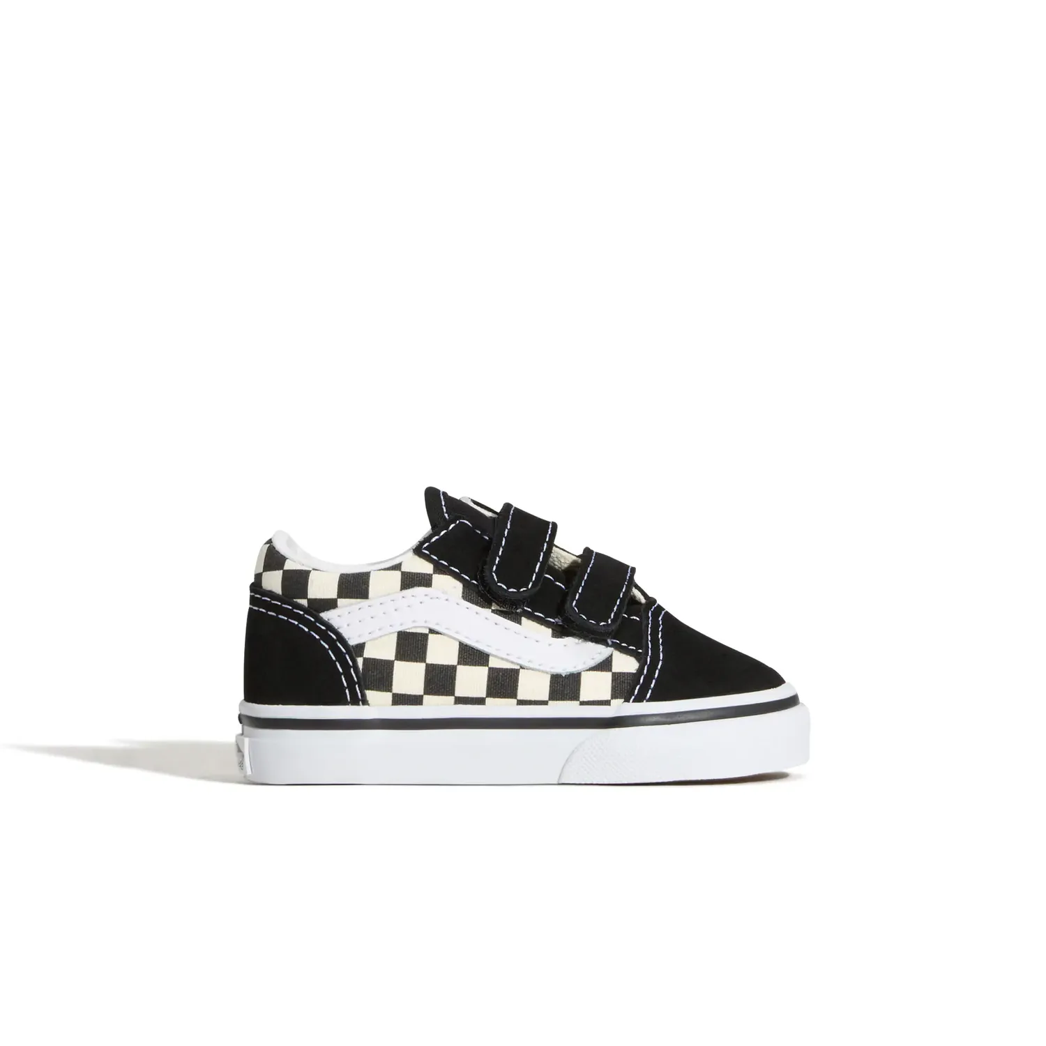 Детская повседневная кроссовка Old Skool Checher Vans, черный / белый
