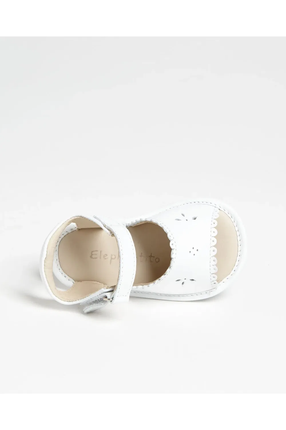 Сандалии детские с волнистым краем Scalloped Sandal Elephantito, белый — фото 3