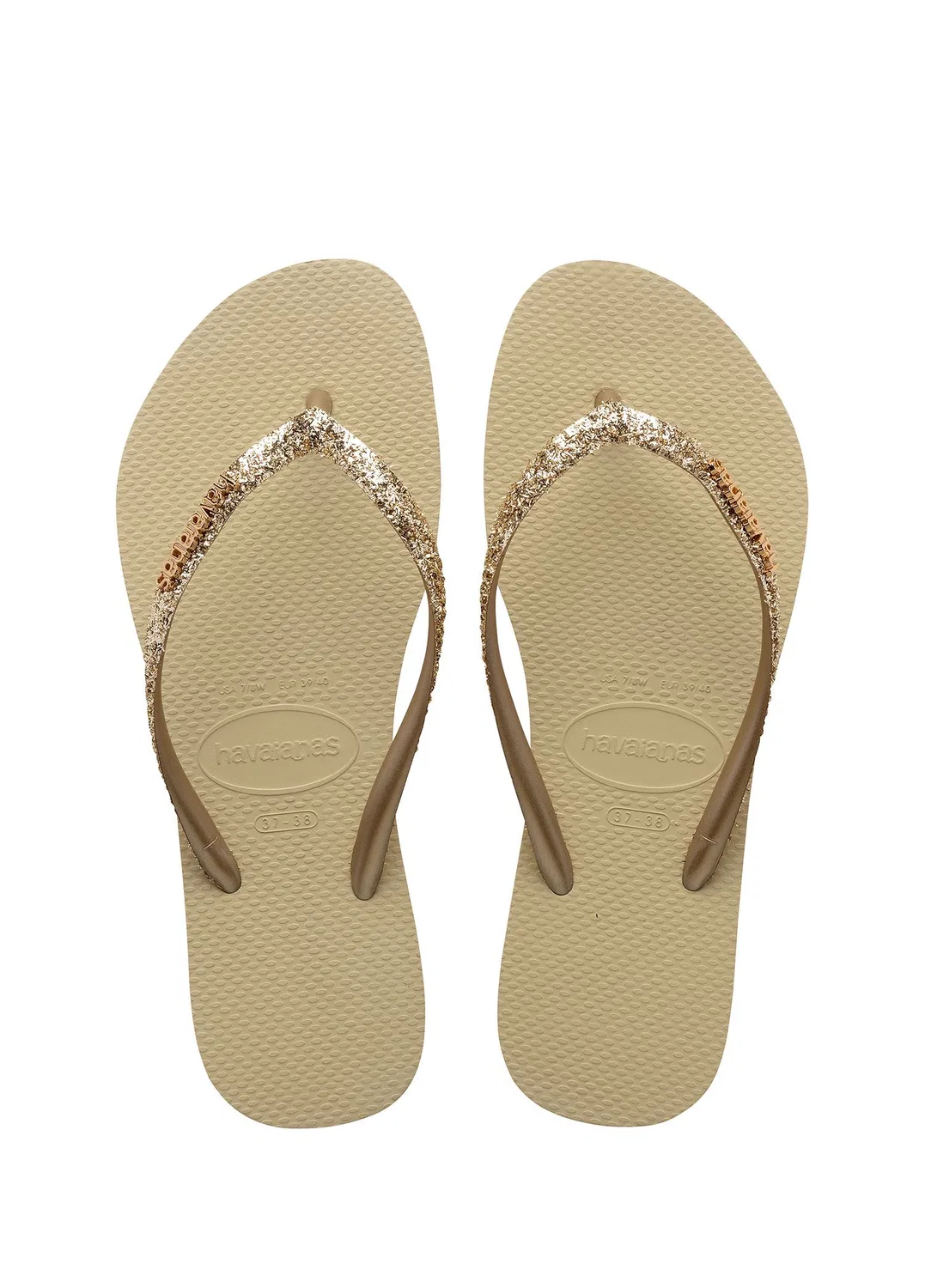 Шлепанцы Havaianas Slim Glitter Gold, Gold