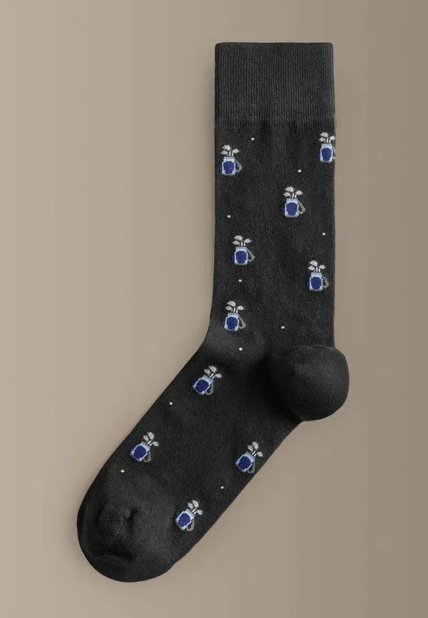 Носки 4 пары, хлопок, Signature pattern socks, Next Green Golf, синий/зеленый — фото 3