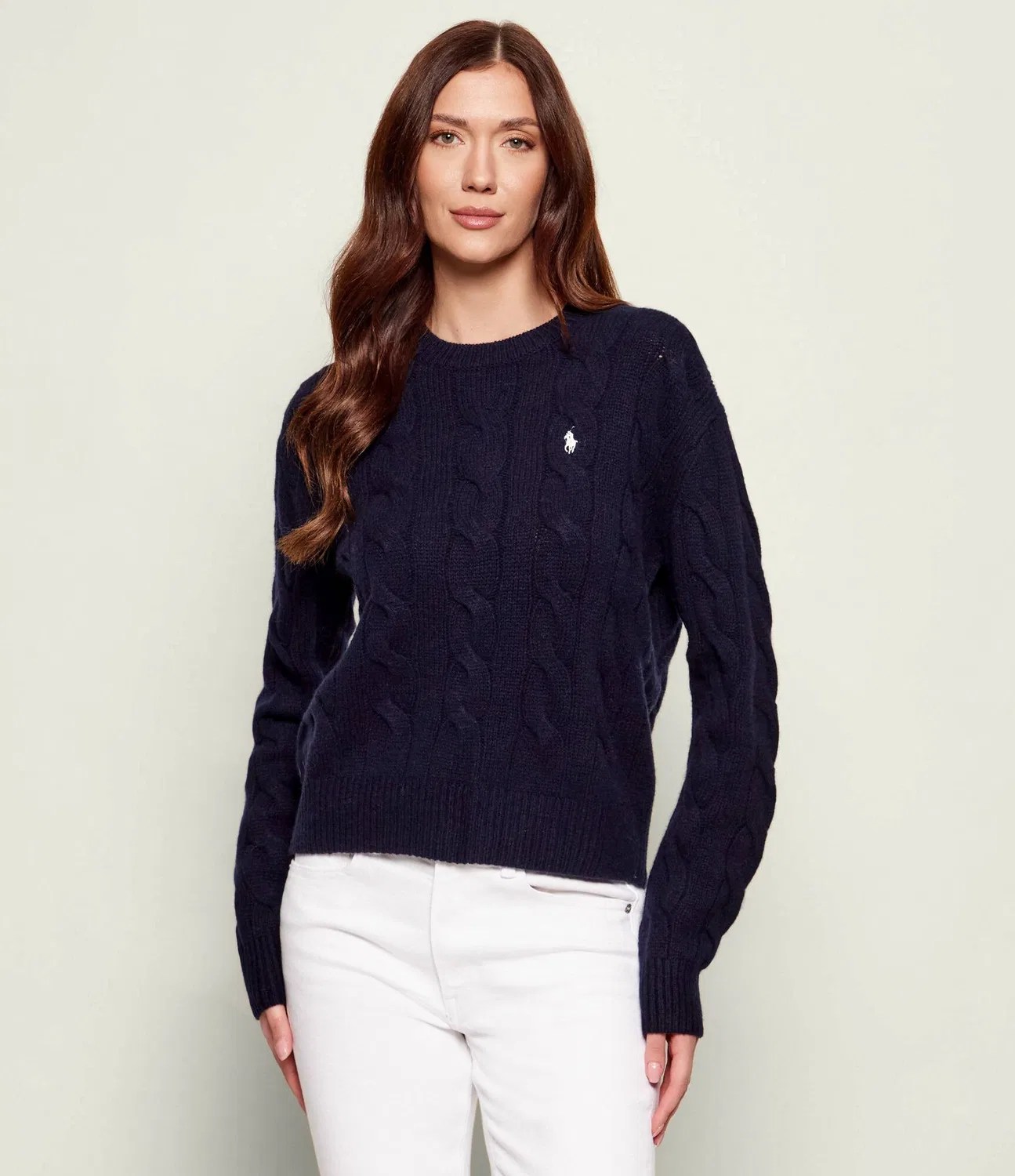Свитер из шерсти с кашемиром Polo Ralph Lauren, темно-синий
