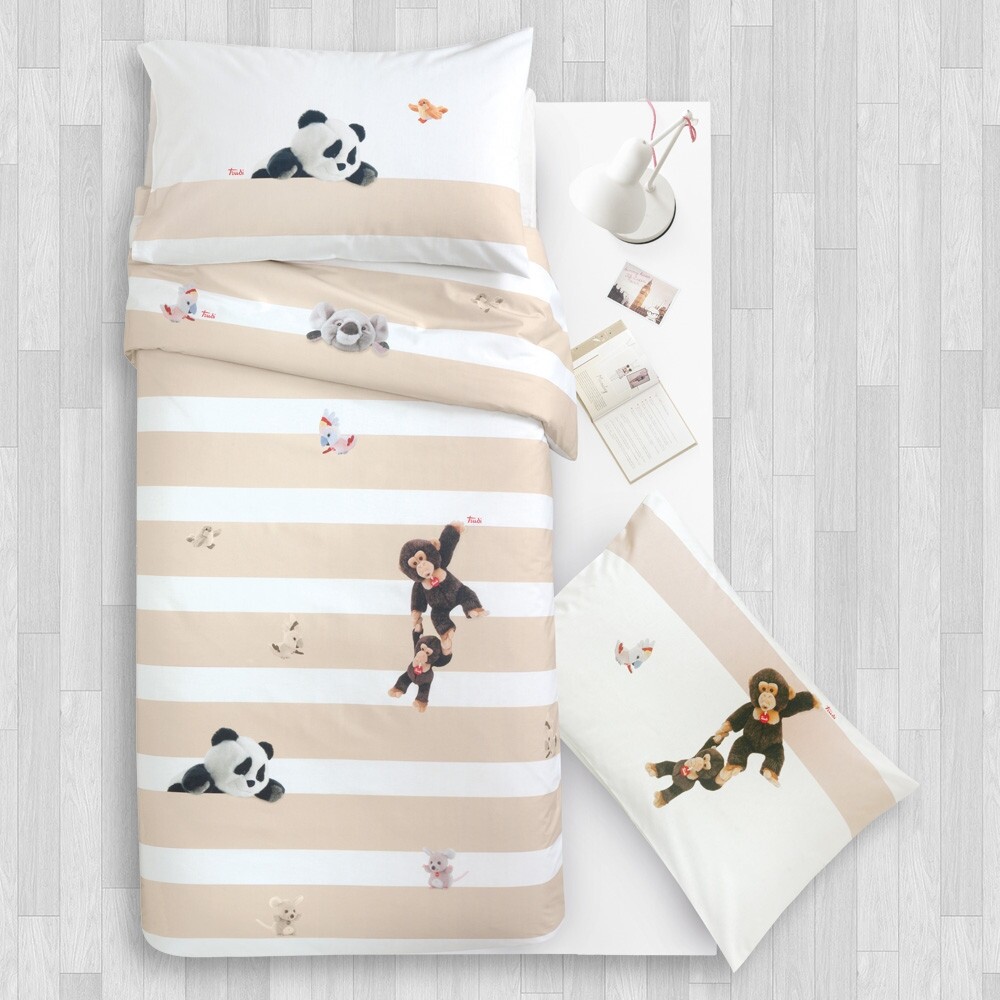 

Комплект детского односпального постельного белья Gabel Trudi Stripes, 155х200 см, 3 предмета, натуральный