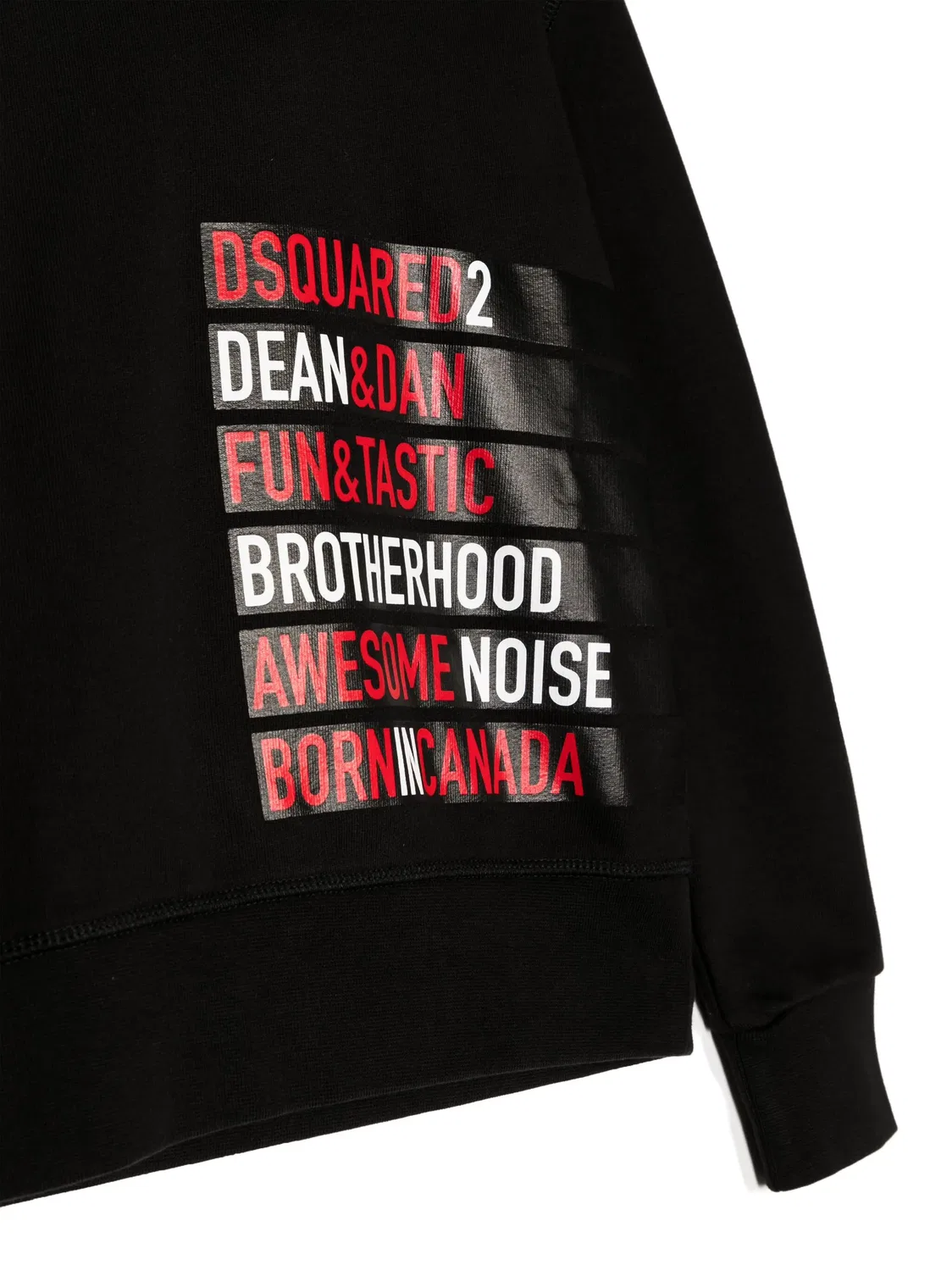 Хлопковое худи с принтом логотипа DSQUARED2, черный — фото 2