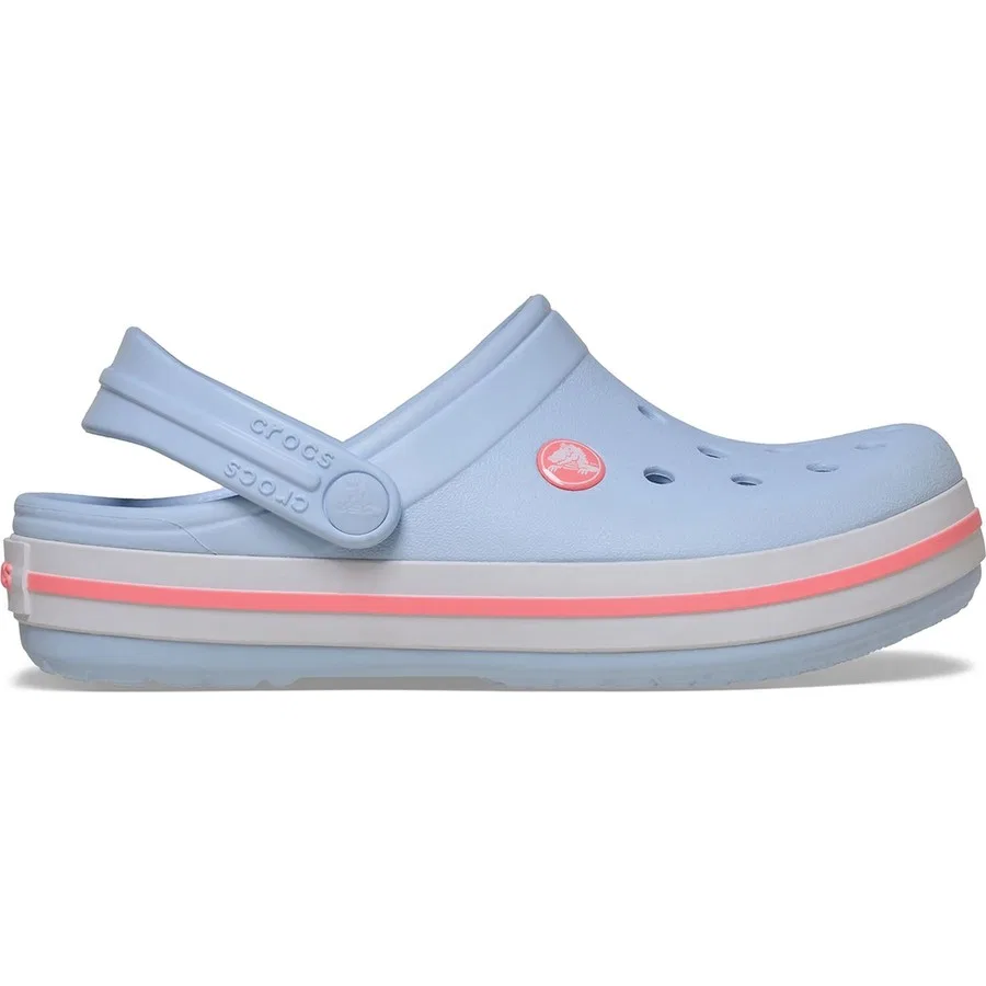 Детские спортивные тапки с полосками Crocband Clog K Crocs, Blue Frost Guava