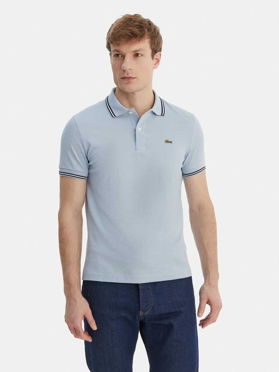 Мужское поло классического кроя Lacoste, синий