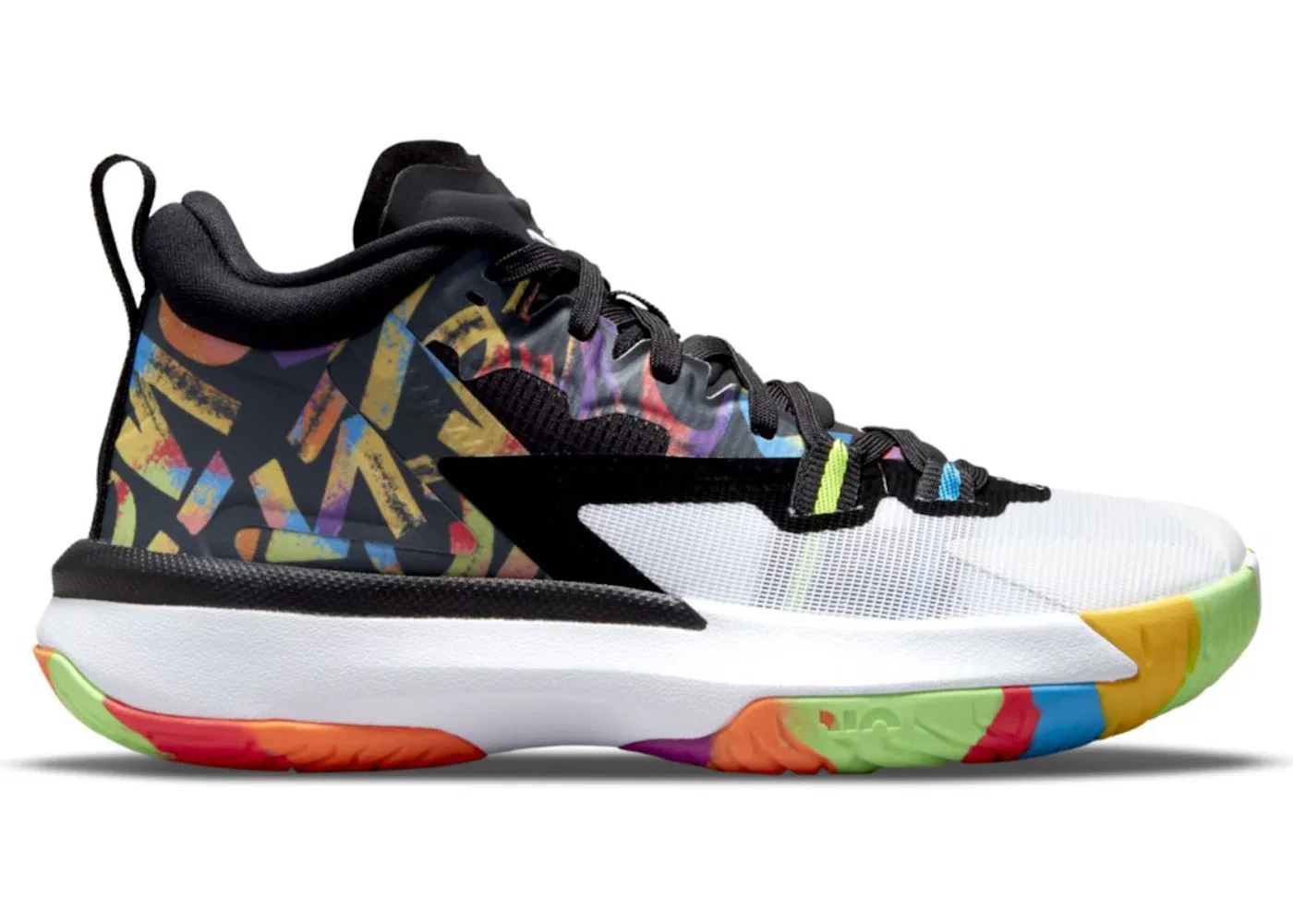 Детские кроссовки для баскетбола Jordan Zion 1 Jordan, Black/Bright Crimson/Amarillo/White