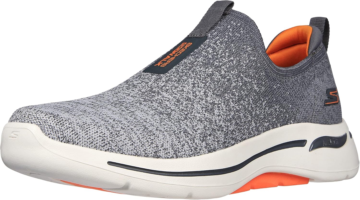

Мужские кроссовки Skechers GoWalk Arch Fit Stretch Fit слипоны для спорта и повседневной носки, оранжевый/угольный
