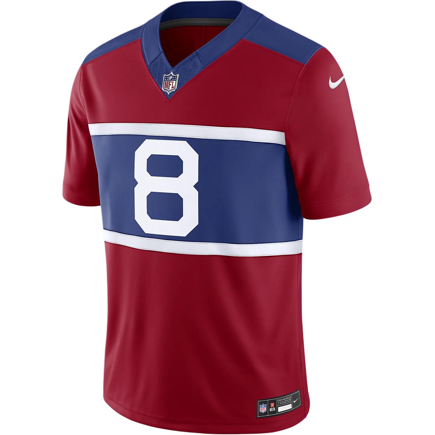 

Футболка Kayvon Thibodeaux New York Giants мужская Dri FIT NFL Limited Nike, красная