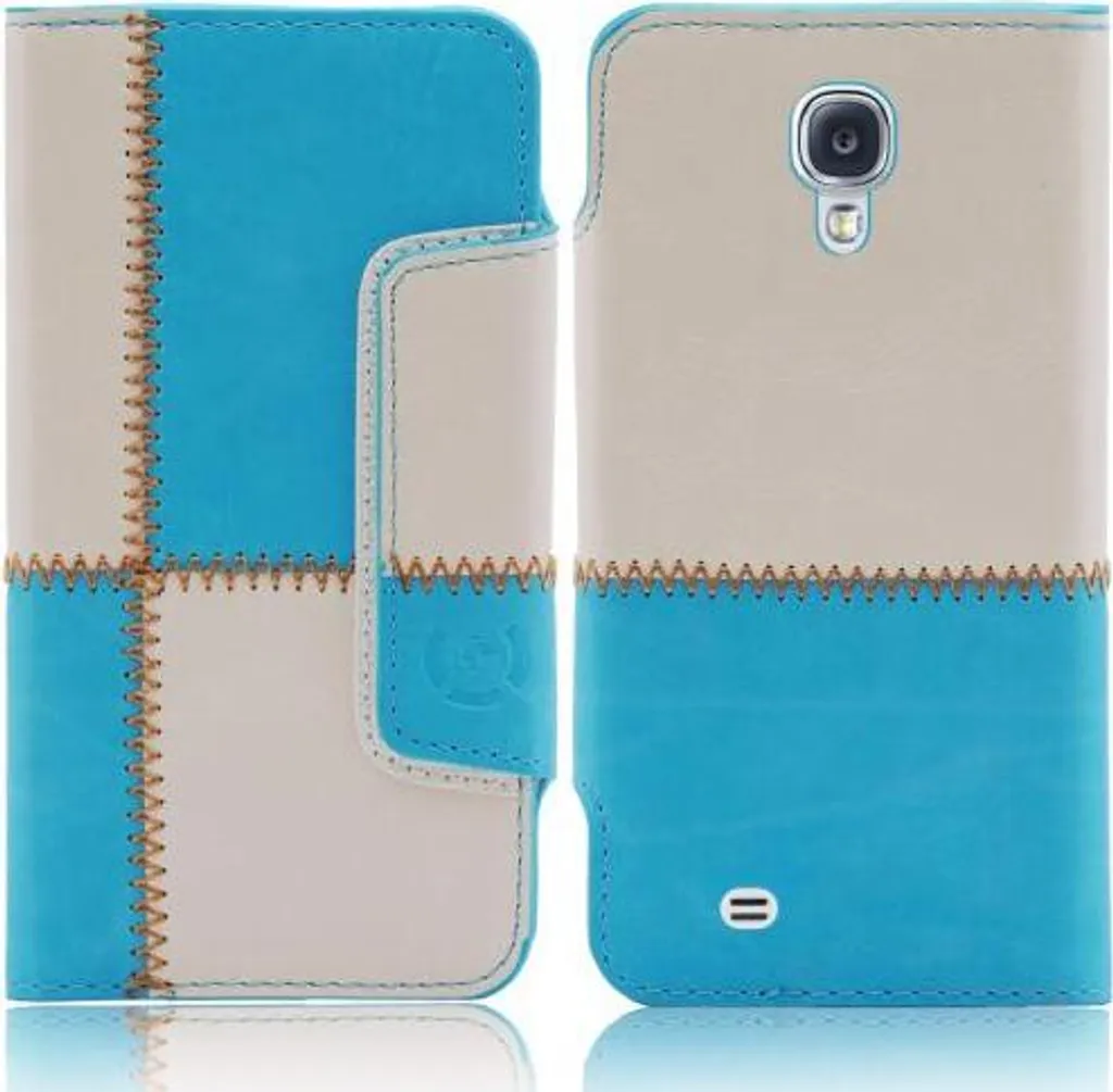 

Чехол для Samsung Galaxy S4 mini (i9190) (i9195) узор шва в стиле книги numia синий и белый