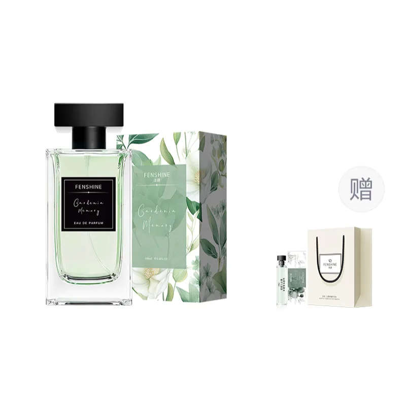 FENSHINE Женский парфюм Gardenia And Green Tea с цветочно-фруктовым аккордом, Gardenia Tea 100ml+2ml Sample+Shopping Bag