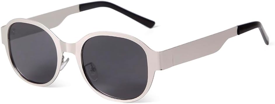 

Ретро-солнцезащитные очки в металлической оправе овальной и квадратной формы для женщин и мужчин, с линзами для вождения, защита от ультрафиолета UV400 MTZJH, C3 Silver Gray