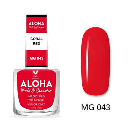 

Лак для ногтей Magic Pro 15 мл - Кораллово-красный Aloha Nails & Cosmetics