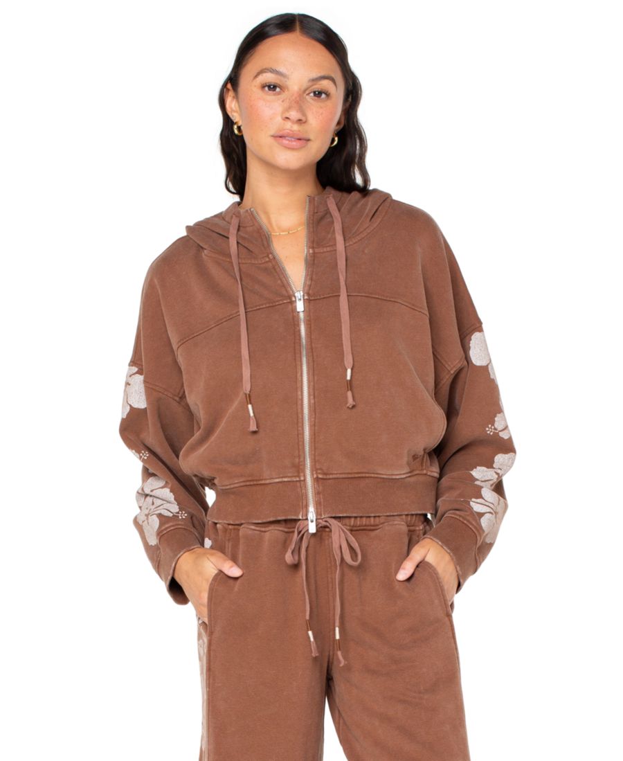 

Детская толстовка на молнии с графическим принтом "Fringing Reefs" Roxy, Tiramisu