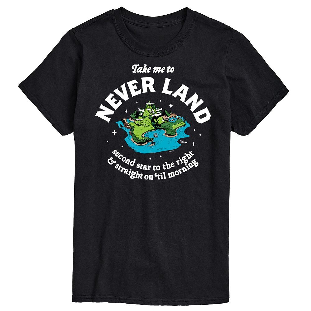 

Мужская футболка с рисунком Питера Пэна Disney's Never Land, черный