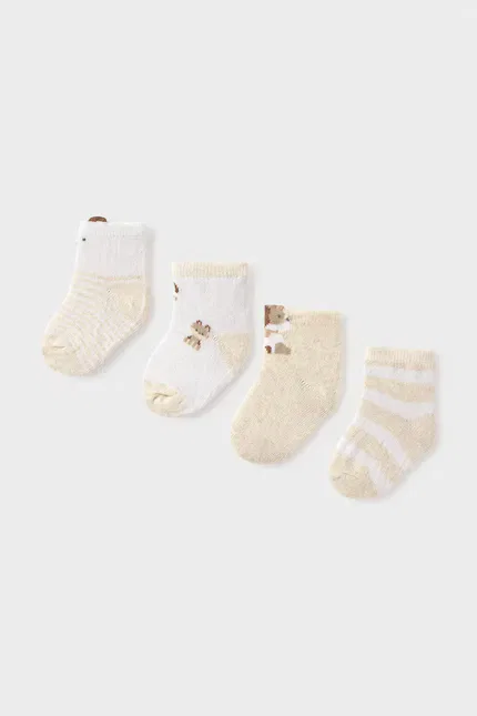 Носки детские 4 шт Mayoral Newborn, бежевый