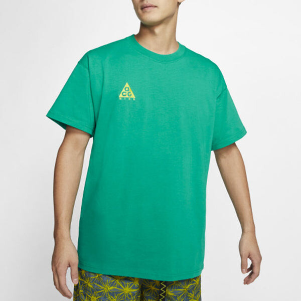 Футболка acg small logo casual short sleeve green Nike, зеленый — фото 4