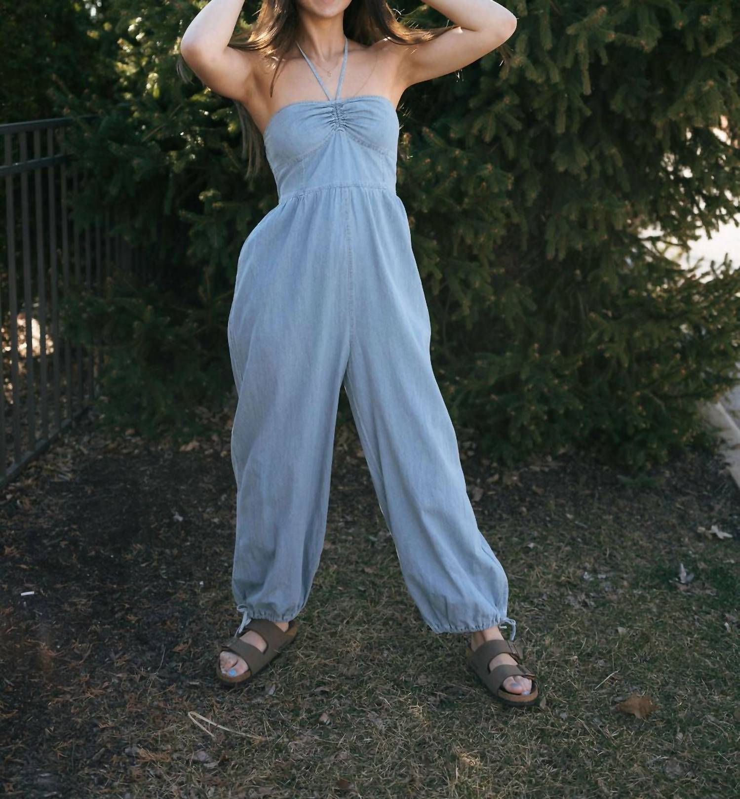 

Халтер комбинезон из шамбрэ Mustard Seed, Chambray