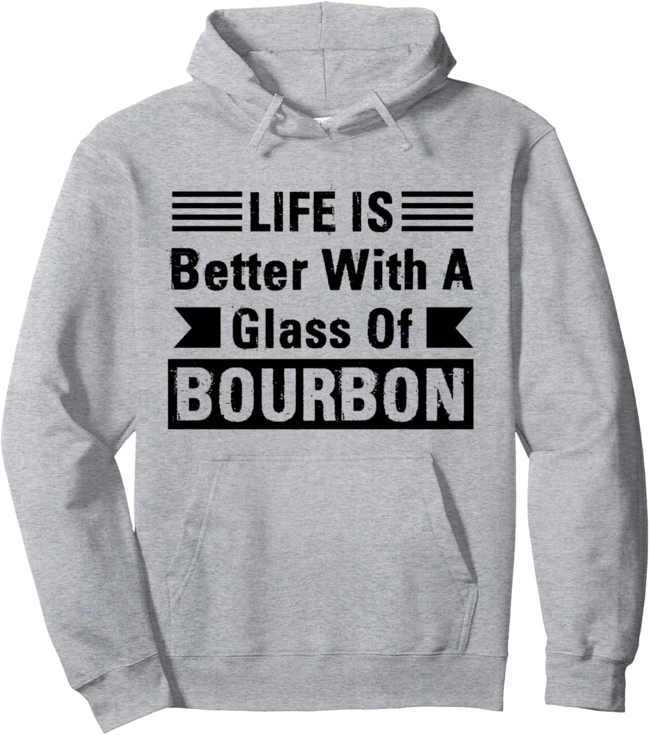 

Толстовка с надписью «Пить виски, пить старый бурбон» Bourbon Gifts, серый