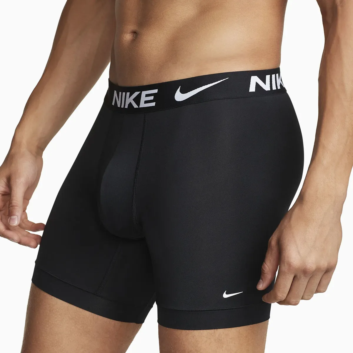 NIKE Underwear Boxer "BOXER BRIEF LONG 3PK" (3 шт. в упаковке), с эластичным поясом и надписью логотипа Nike, черный — фото 4