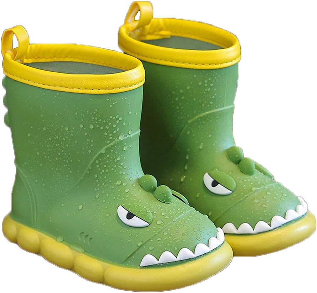

Детские резиновые сапоги для малышей, водонепроницаемые милые сапожки с динозавром для мальчиков и девочек, резиновые сапоги для девочек Generic, зеленый