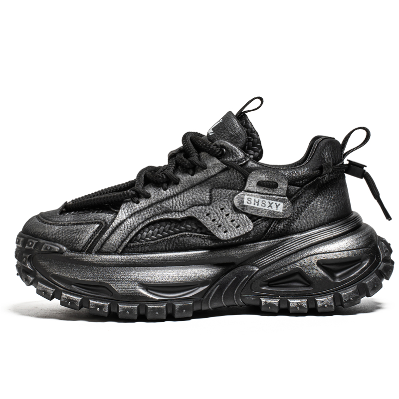 

Дышащие утолщенные низкие кроссовки для мужчин с эффектом увеличения роста BAOZAOGONGYANG, F2111 черный