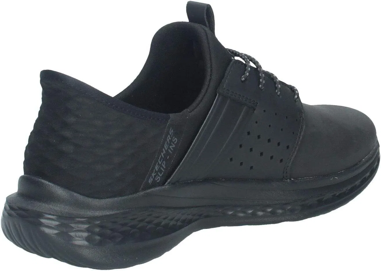 Мужские кроссовки Skechers USA Slade Zachary, Black Mesh Leather — фото 4
