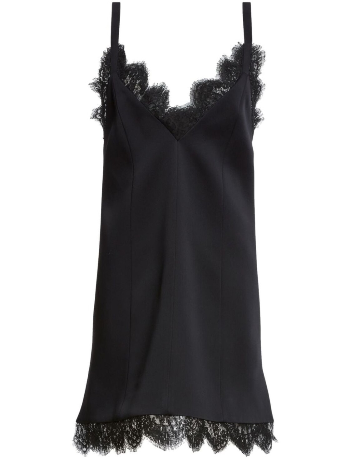 

Платье мини The Bo с кружевом KHAITE, черный
