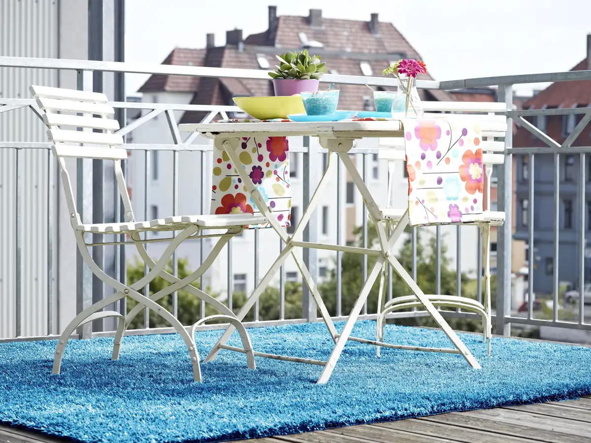 

Искусственный газон Andiamo "Trendy", прямоугольный, газонный ковер, современный вид, с дренажными отверстиями, износостойкий 100х200 см, синий