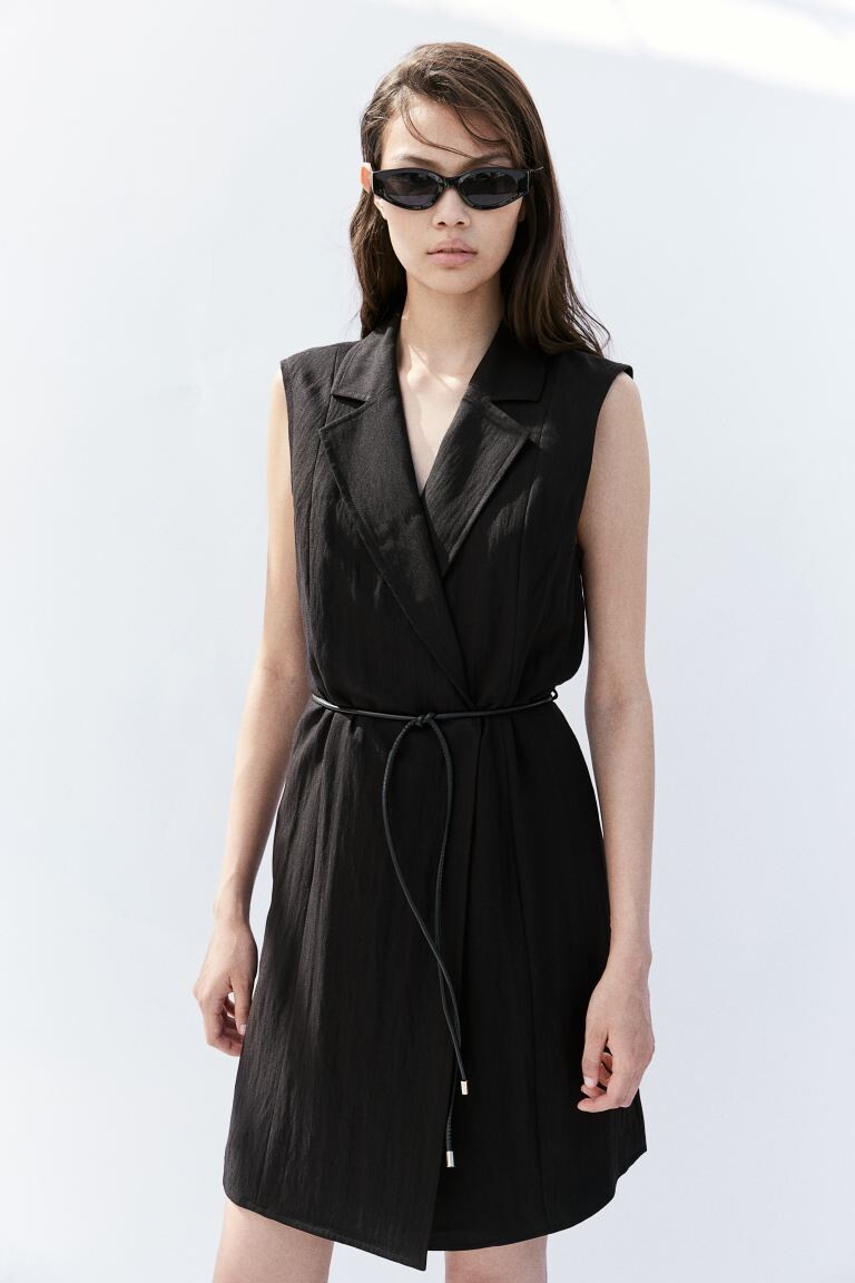 

Платье-Блейзер с поясом H&M, черный
