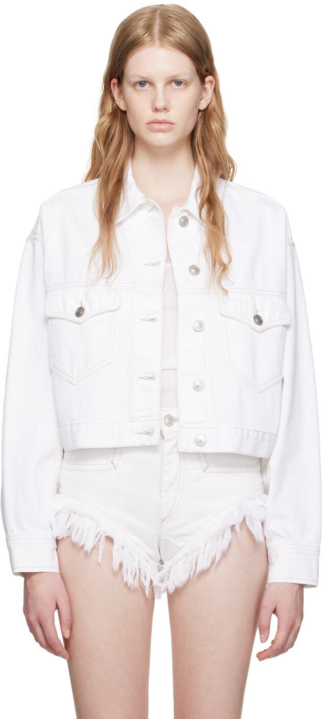 

Белая джинсовая куртка Isabel Marant Etoile Tadia, Белый, Белая джинсовая куртка Isabel Marant Etoile Tadia