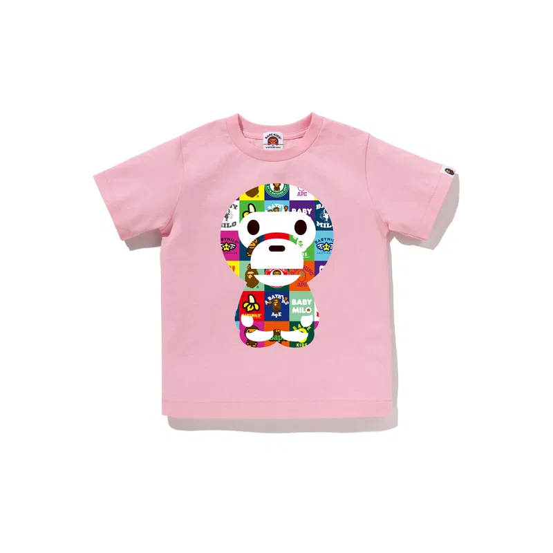 Футболка детская A Bathing Ape розовая