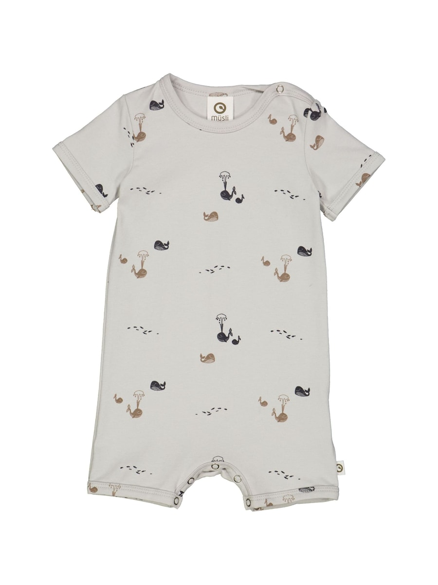 

Комбинезон/боди Müsli by GREEN COTTON, серый/серо-коричневый